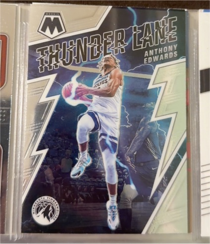 2021-22 Panini Mosaic #20 Anthony Edwards Thunder Lane — front