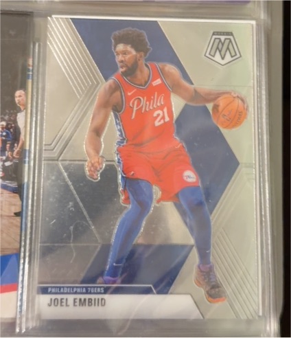 2019-20 Panini Mosaic #189 Joel Embiid — front