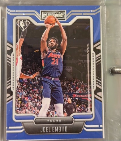 2021-22 Panini Chronicles Playbook #290 Joel Embiid — front