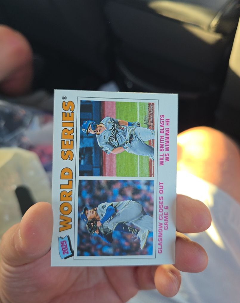 2025 Topps World Series #312 Tyler Glasnow & Will Smith — front