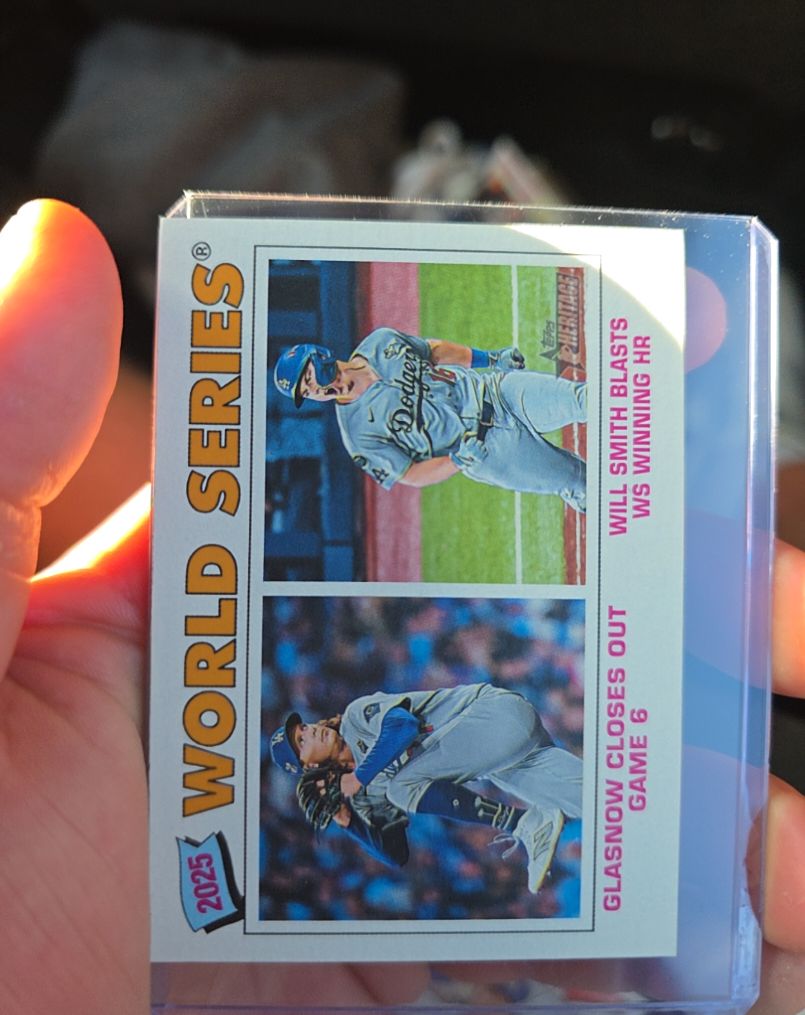 2026 Topps Heritage #312 Will Smith / Tyler Glasnow World Series — front