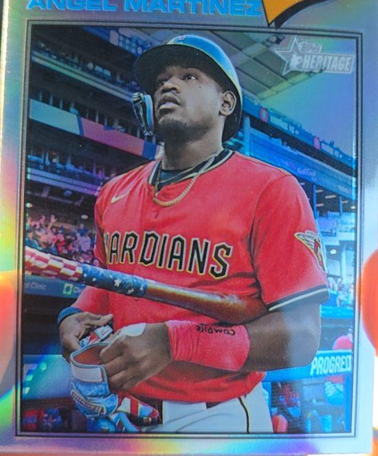 2026 Topps Heritage Chrome Refractor #177 Angel Martinez — front
