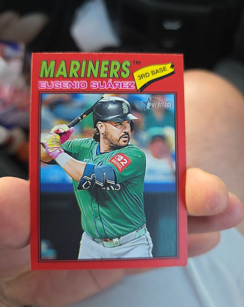 2026 Topps Heritage #29 Eugenio Suárez — front