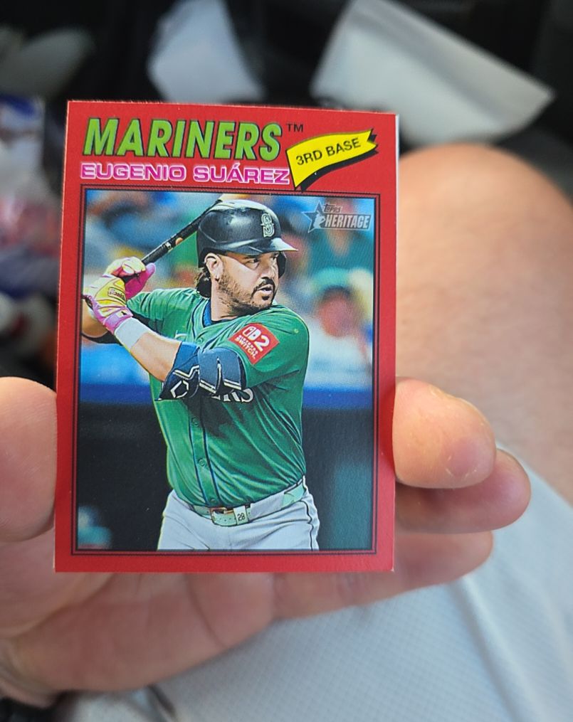 2026 Topps Heritage #29 Eugenio Suárez — front