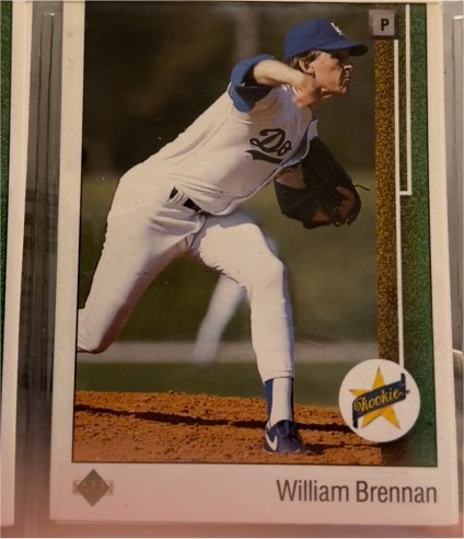 1989 Upper Deck #16 William Brennan Rookie Card Los Angeles Dodgers — front