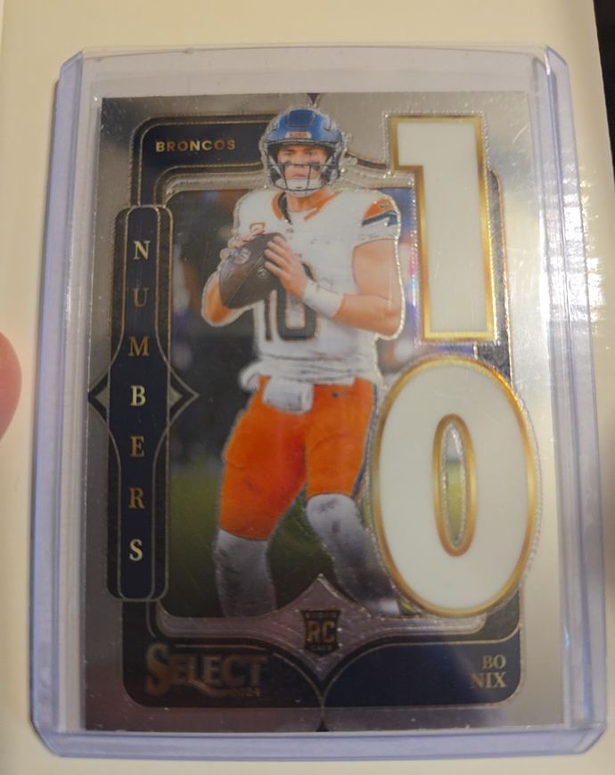 2024 Panini Select #6 Bo Nix Select Numbers — front