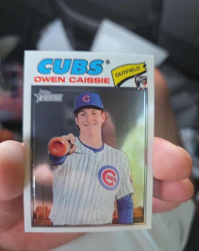 2026 Topps Heritage Chrome #360 Owen Caissie — front