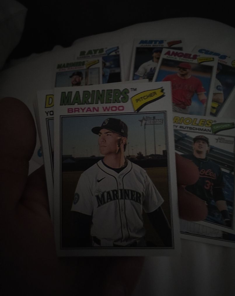 2025 Topps Heritage #Bryan Woo Seattle Mariners — front