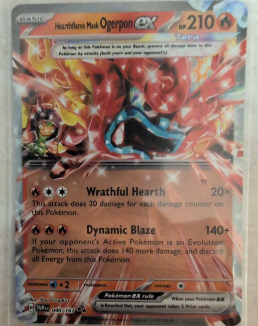 2024 Pokémon #040 Heartflame Mask Ogerpon ex — front