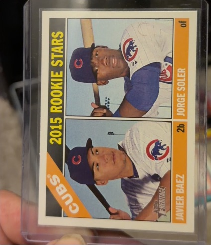 2015 Topps Heritage #139 Rookie Stars Javier Baez Jorge Soler — front