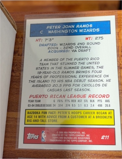 2005 Topps #211 Peter John Ramos — front