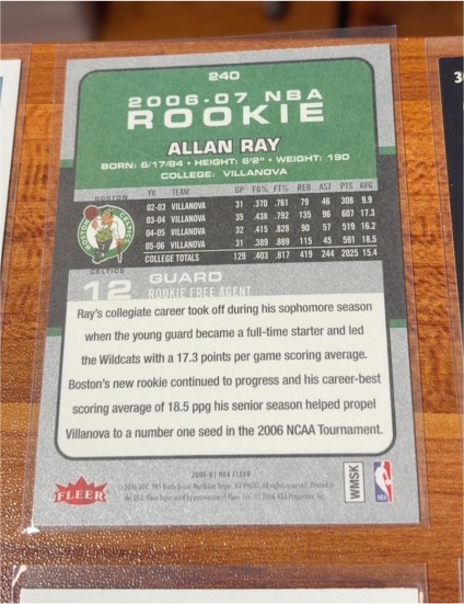 2006-07 Fleer #240 Allan Ray — front
