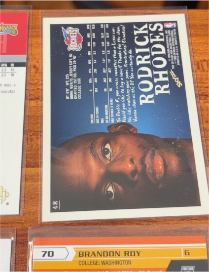 1996 SkyBox #48 Rodrick Rhodes — front