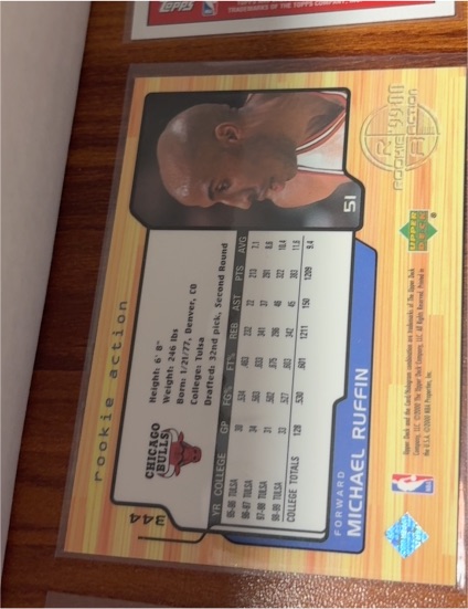 1999-00 Upper Deck #344 Michael Ruffin Rookie Reaction — front