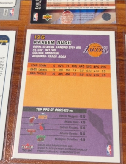 2002 Fleer Box Score #12G Kareem Rush — front