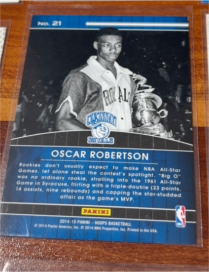 2014-15 Panini Hoops #21 Oscar Robertson — front