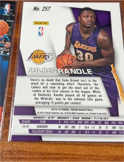 2014-15 Panini Prizm #257 Julius Randle — front