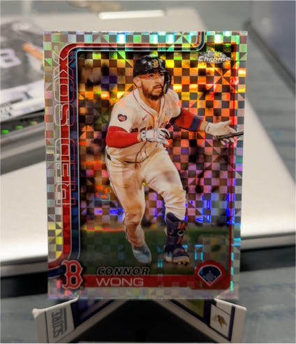 2025 Topps Chrome #10 Connor Wong X-Fractor Boston Red Sox — front