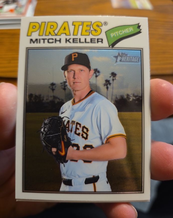 2026 Topps Heritage Chrome #64 Mitch Keller — front