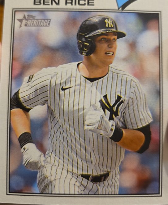 2026 Topps Heritage #189 Ben Rice — front