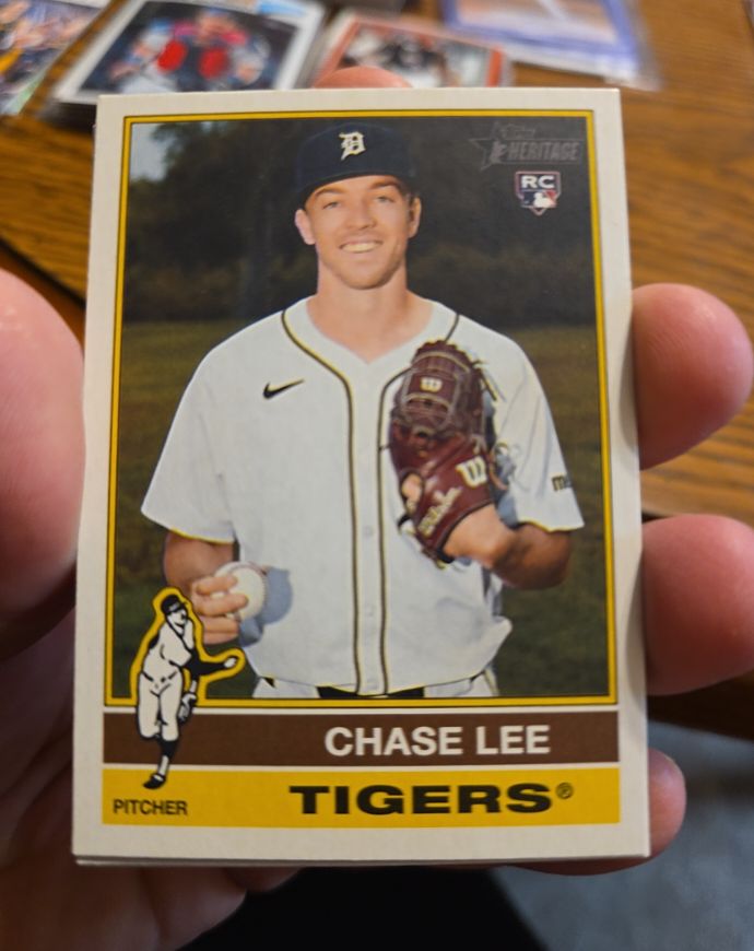 2025 Topps Heritage High Number #641 Chase Lee RC Detroit Tigers — front