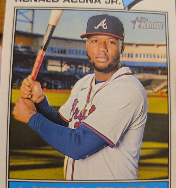 2026 Topps Heritage #55 Ronald Acuna Jr. Atlanta Braves NL All-Stars — front