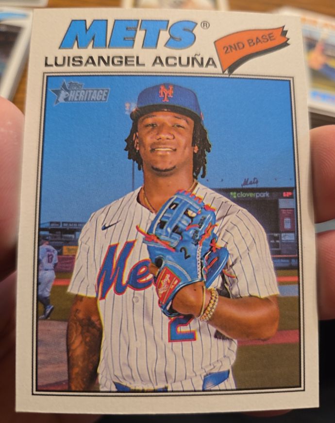 2026 Topps Heritage #132 Luisangel Acuña — front
