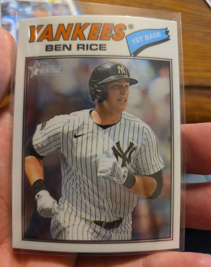 2026 Topps Heritage Chrome #189 Ben Rice — front