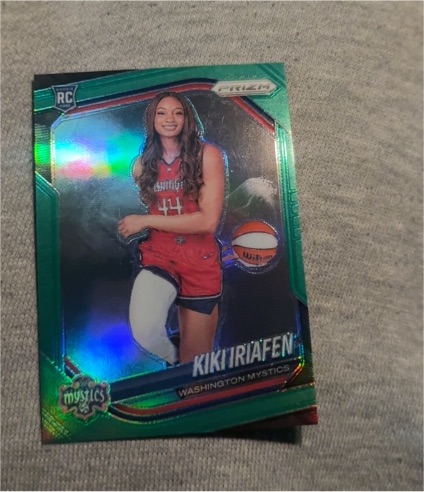 2025 Panini Prizm WNBA #149 Kiki Iriafen Green Prizm — front