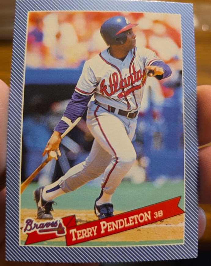 1993 Hostess #9 Terry Pendleton Atlanta Braves — front