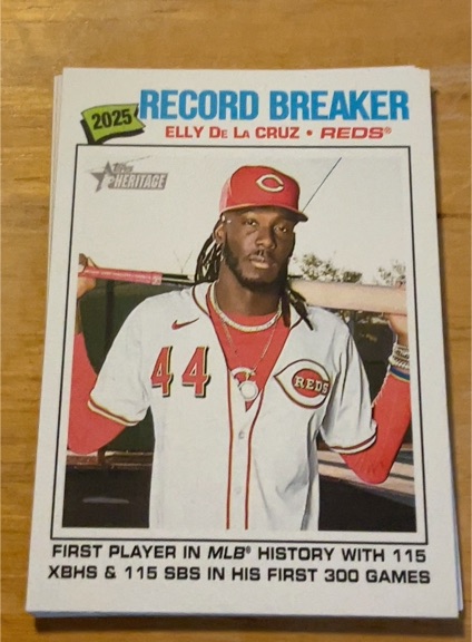 2026 Topps Heritage Record Breaker #233 Elly De La Cruz — front