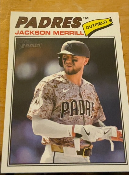 2026 Topps Heritage #351 Jackson Merrill — front