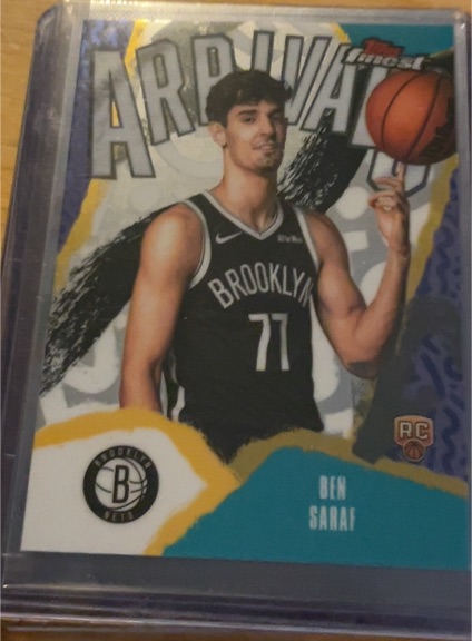 2025-26 Topps Finest #A-26 Ben Saraf Arrivals — front