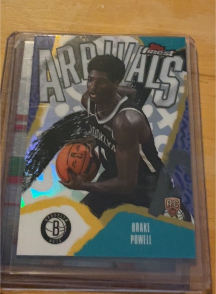 2025-26 Topps Finest #A-22 Drake Powell Arrivals Rookie Card — front