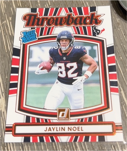 2025 Panini Donruss #45 Jaylin Noel Rated Rookie Throwback — front