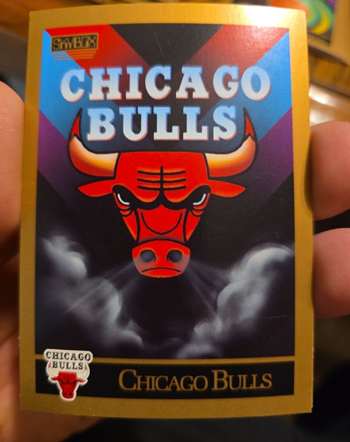 1990-91 SkyBox #331 Chicago Bulls Checklist — front