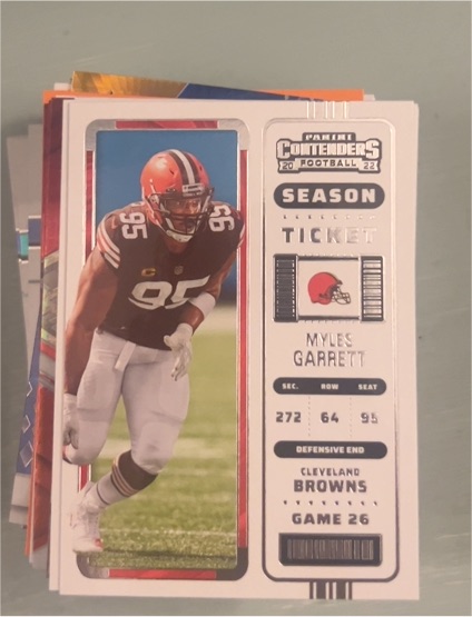 2022 Panini Contenders Season Ticket #25 Myles Garrett — front