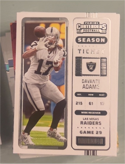 2022 Panini Contenders Season Ticket #67 Davante Adams — front