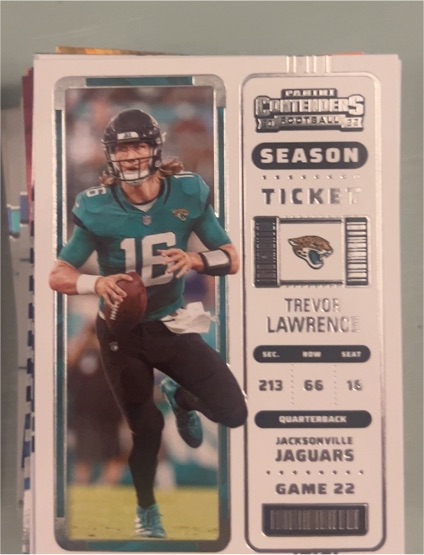 2022 Panini Contenders #51 Trevor Lawrence Jacksonville Jaguars Season Ticket — front