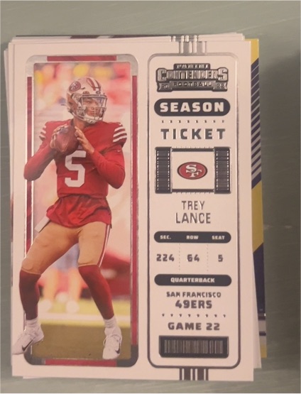 2022 Panini Contenders Season Ticket #82 Trey Lance — front