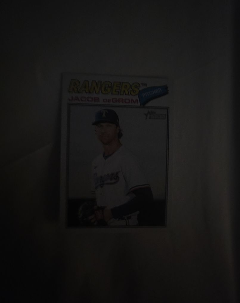 2026 Topps Heritage #98 Jacob deGrom Texas Rangers — front