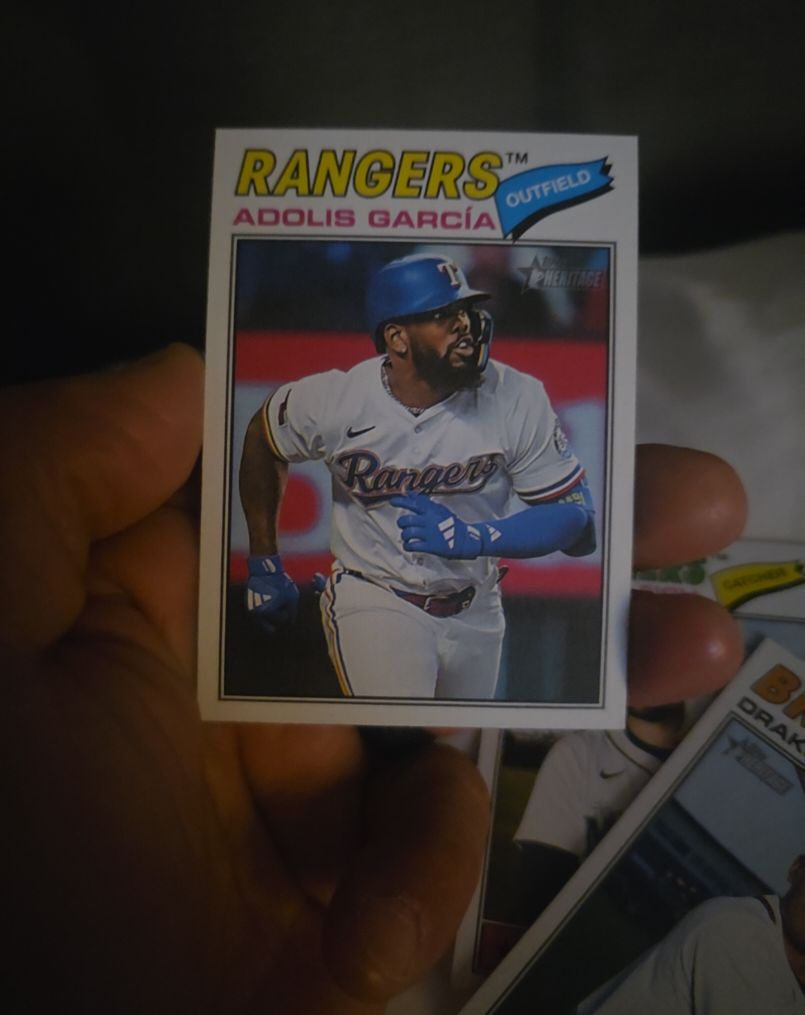 2026 Topps Heritage #384 Adolis Garcia — front