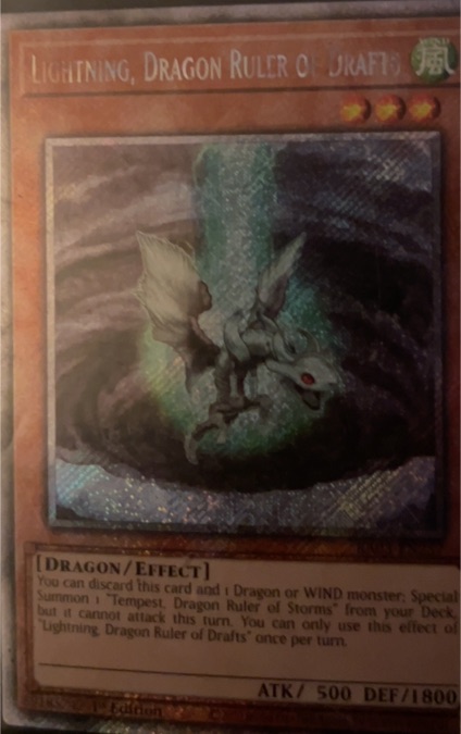 2014 Yugioh BLMM-EN124 Lightning, Dragon Ruler of Drafts — front