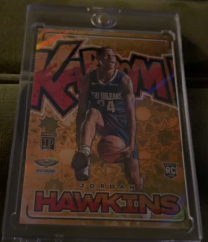 2023-24 Panini Crown Royale Kaboom! #17 Jordan Hawkins Rookie — front