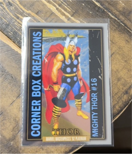 2024 Marvel Masterpieces '92 Platinum Corner Box Creations #CB-16 Mighty Thor — front