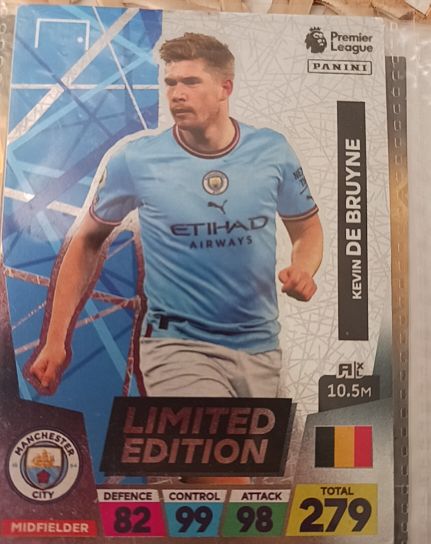 2022 Panini Premier League Kevin De Bruyne Limited Edition — front