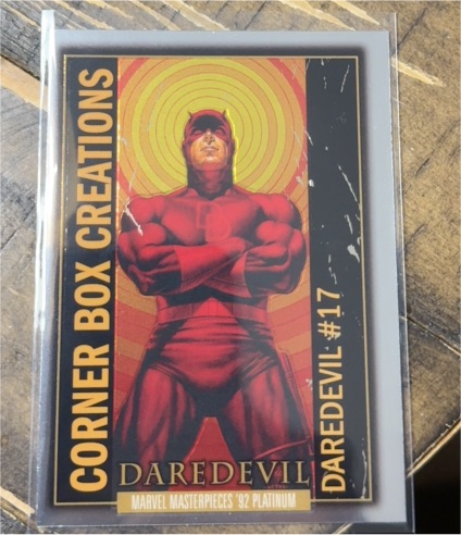 2024 Marvel Masterpieces '92 Platinum Daredevil Corner Box Creations #CB-5 — front