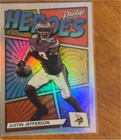 2022 Panini Prestige #H-10 Justin Jefferson Heroes — front