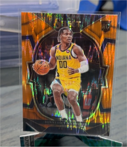 2022-23 Panini Select #79 Bennedict Mathurin Orange Flash Prizm Rookie — front