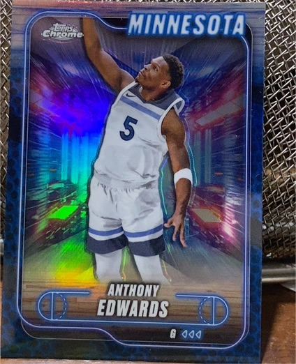 2024-25 Topps Chrome #77 Anthony Edwards — front